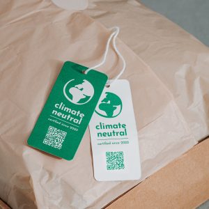 Climate neutral and carbon label concept