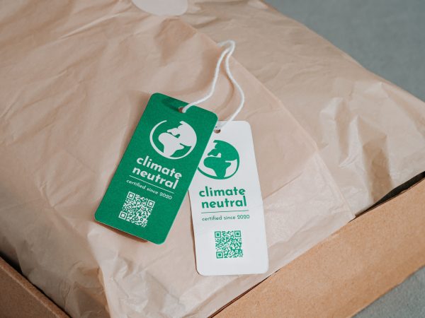 Climate neutral and carbon label concept